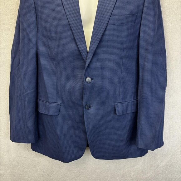 Calvin Klein Blazer Jacket Mens 40R Blue Wool Two Button Sport Coat Preppy - Picture 11 of 16